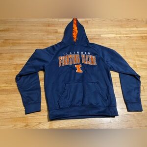 Men S Fighting Illini Illinois Colosseum Hooded Sweatshirt Front Pocket